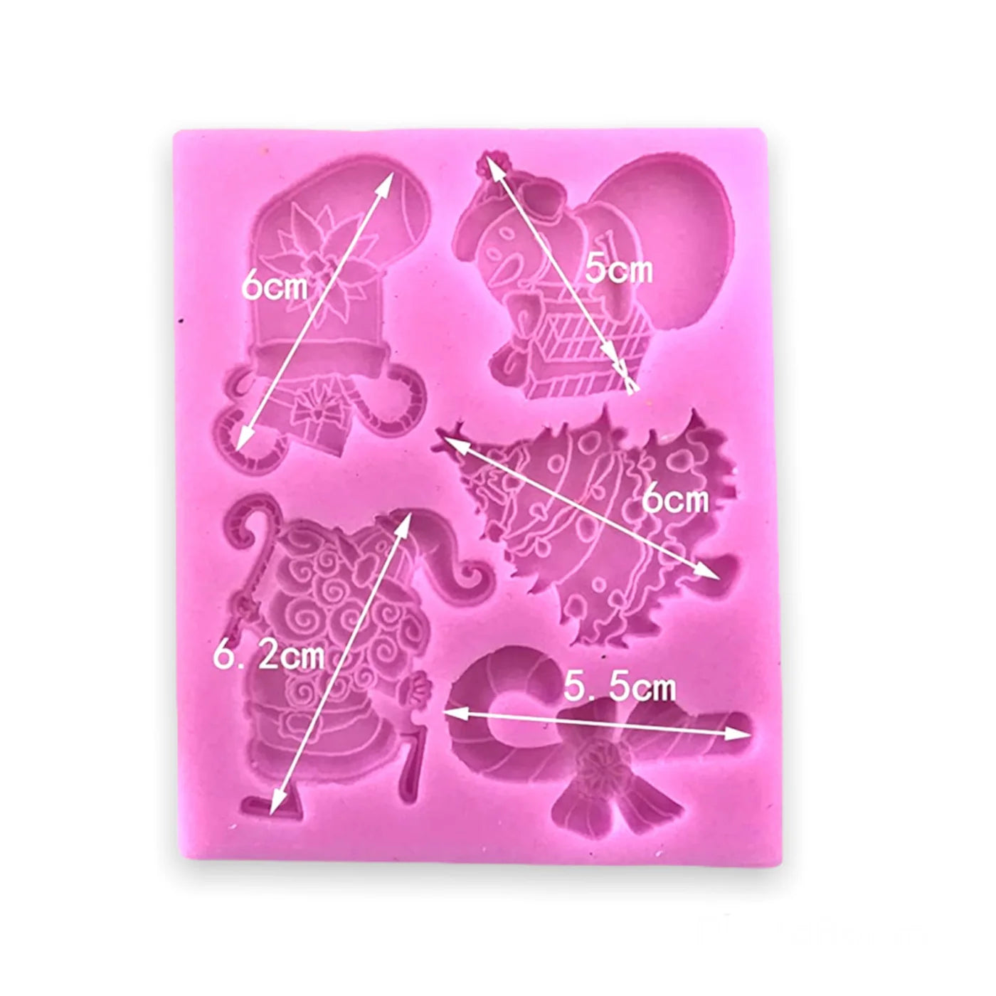 5 Cavities Christmas Party Mold CFM373