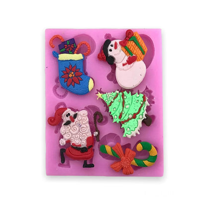 5 Cavities Christmas Party Mold CFM373