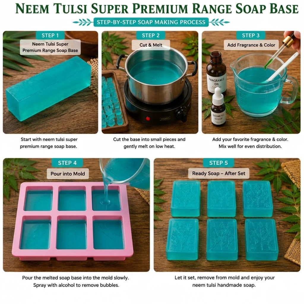 Neem Tulsi Super Premium Range Soap Base SPB011