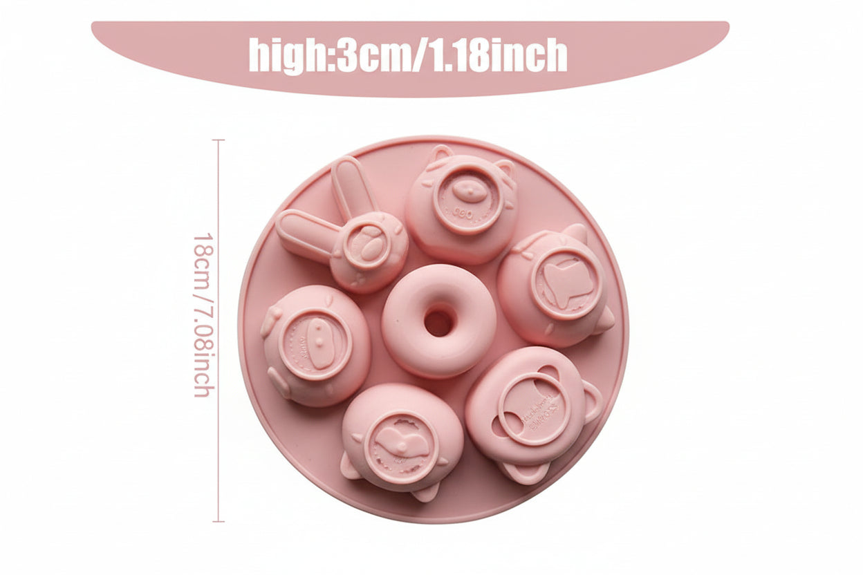 Mini Cute Face Silicone Mould SSM244 ideal for handmade soaps, candles and resin crafts