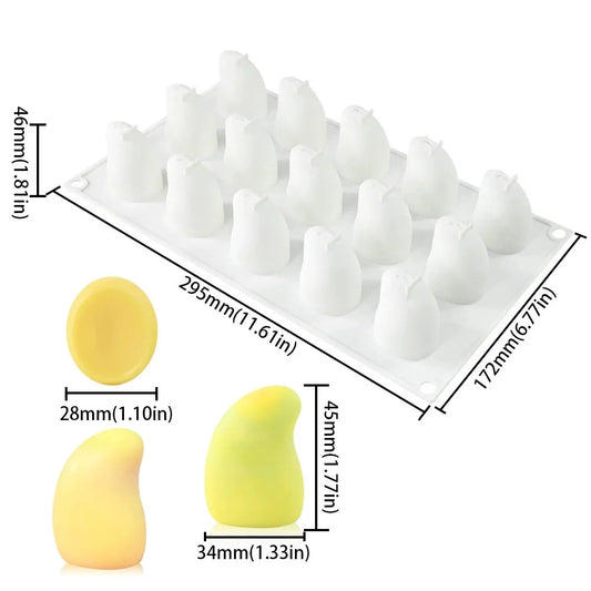 Mini Mango Fruit Silicone Mold for candle, soap, and creative craft making