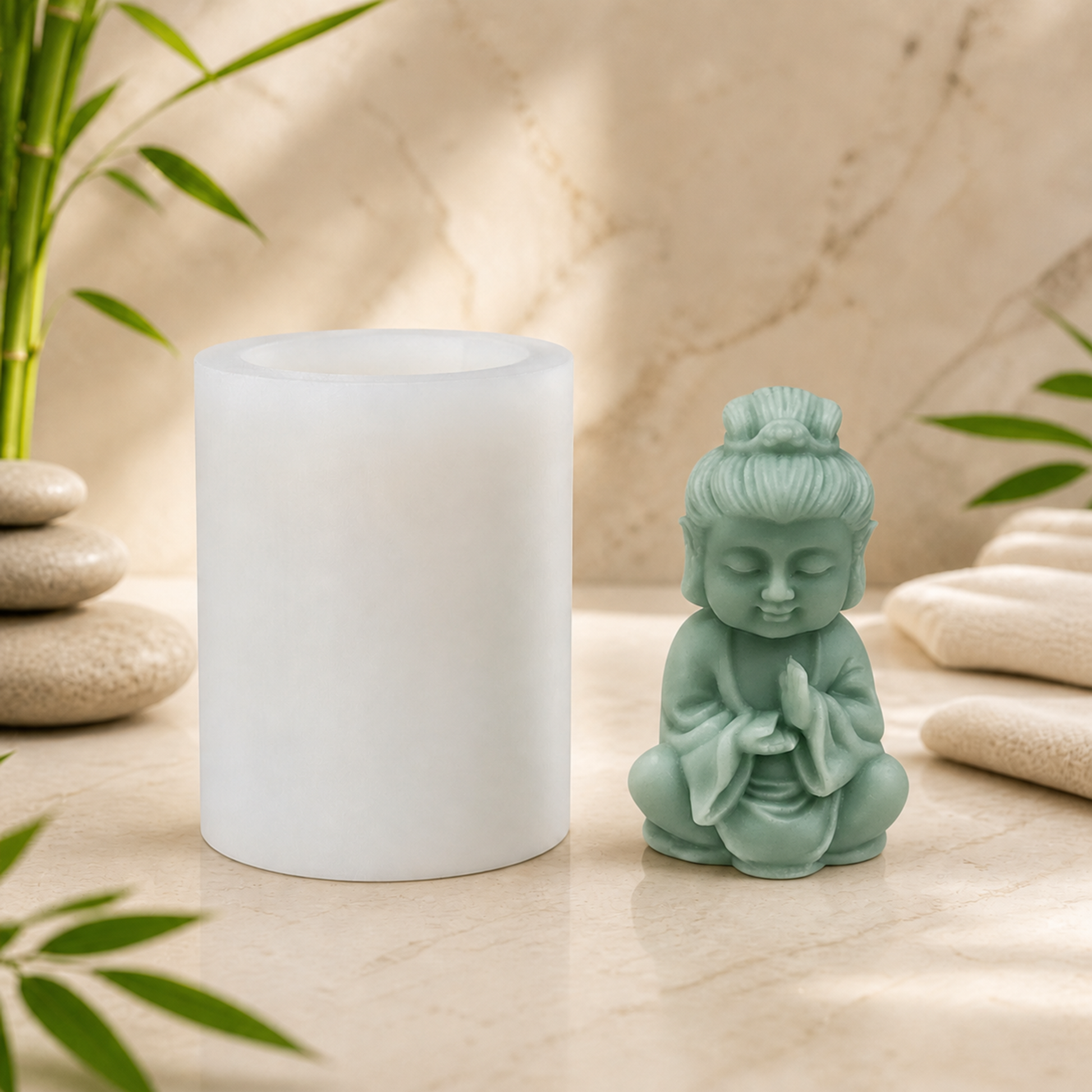 Peaceful Buddha Silicone Mold