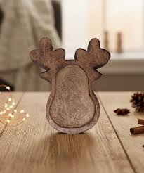 Reindeer wooden bowl WC025