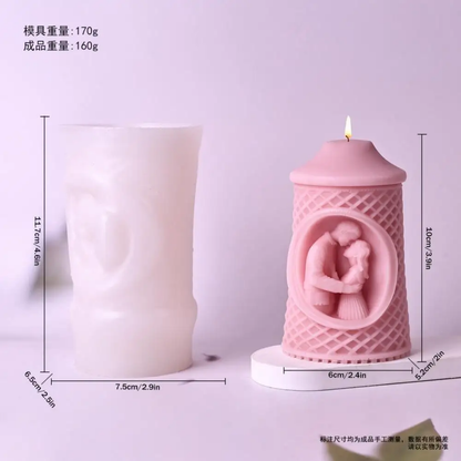 WCM778 Valentine Couple Pillar Mould