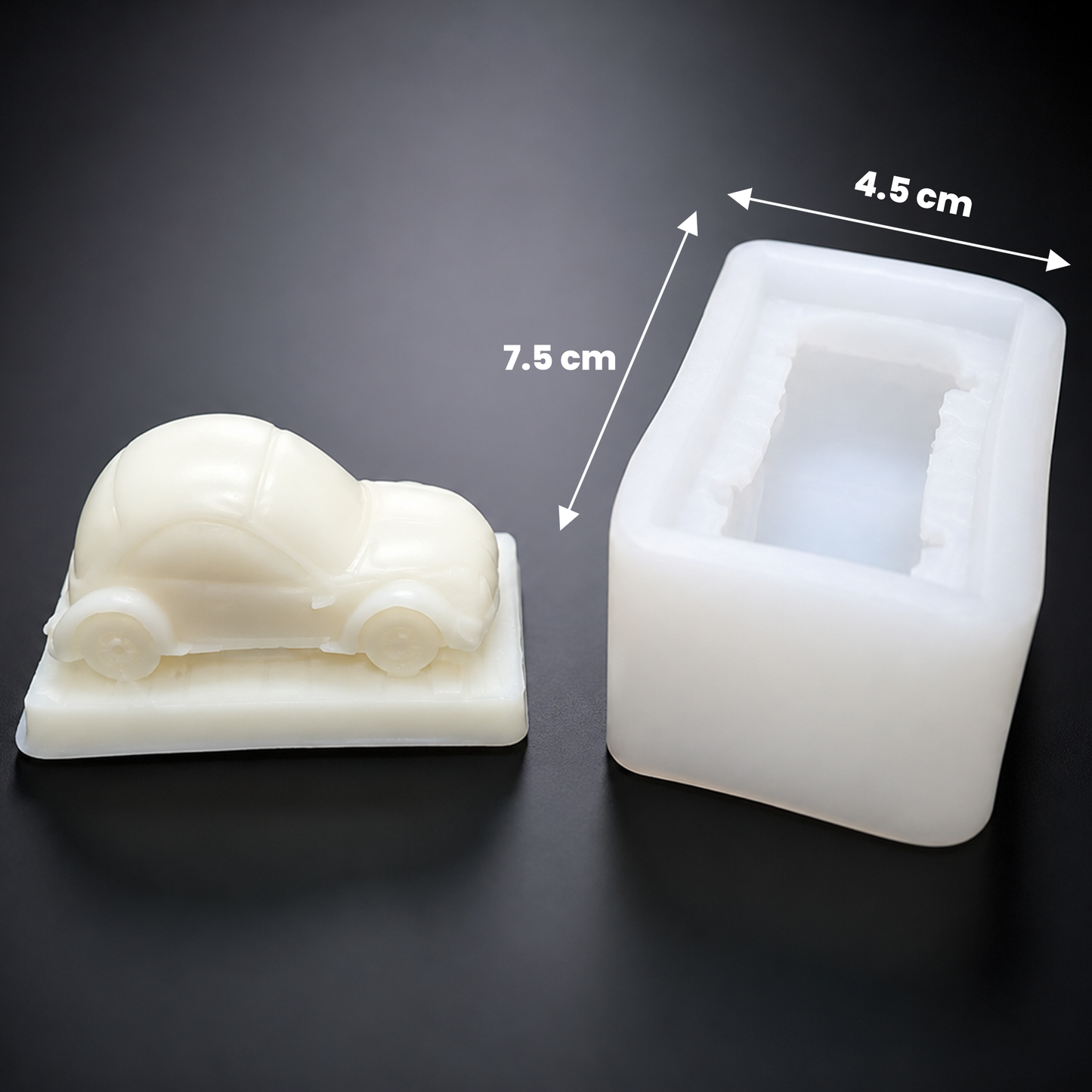 Vintage Beetle Car Silicone Mold 