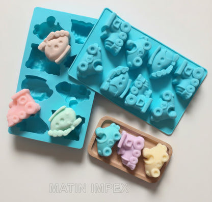 Car, Train, Helicopter Silicon Mould 8 Cavity | SSM260