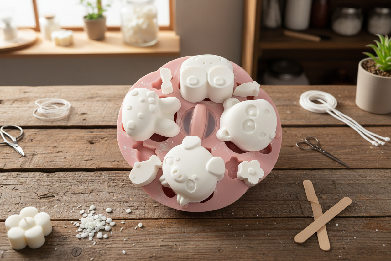 Tiny smiles animal mould SSM246 for DIY candle and resin crafts