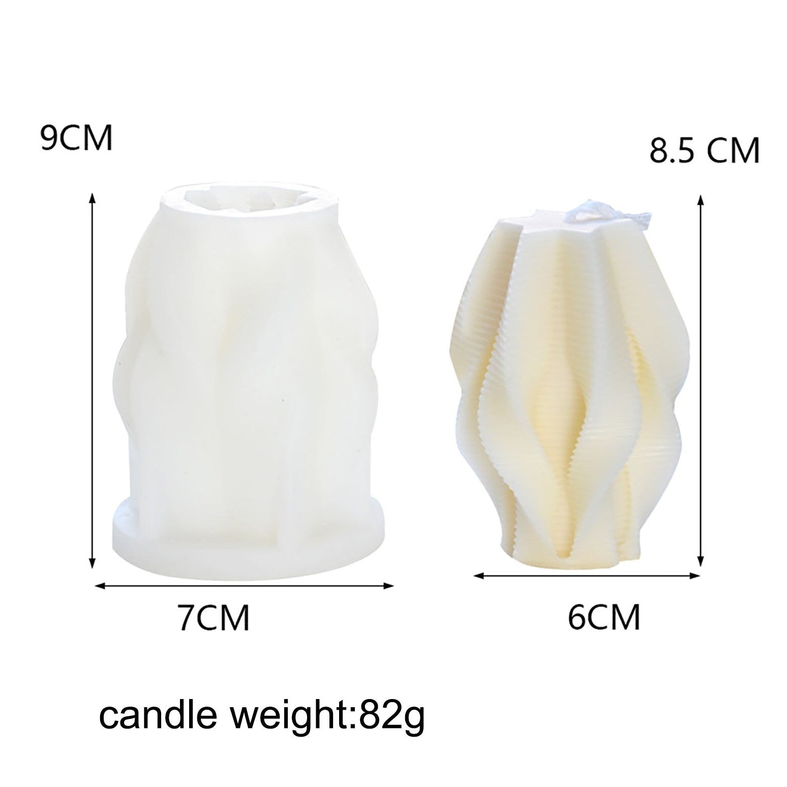Twisted Pillar Candle Silicone Mould WCM170 ideal for candle making and decorative craft creations