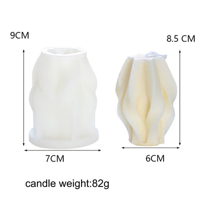 Twisted Pillar Candle Silicone Mould WCM170 ideal for candle making and decorative craft creations