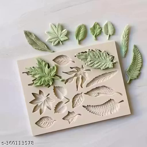12-Cavity Autumn Leaves Detail Mould CFM381 (own)