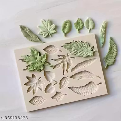 12-Cavity Autumn Leaves Detail Mould CFM381 (own)