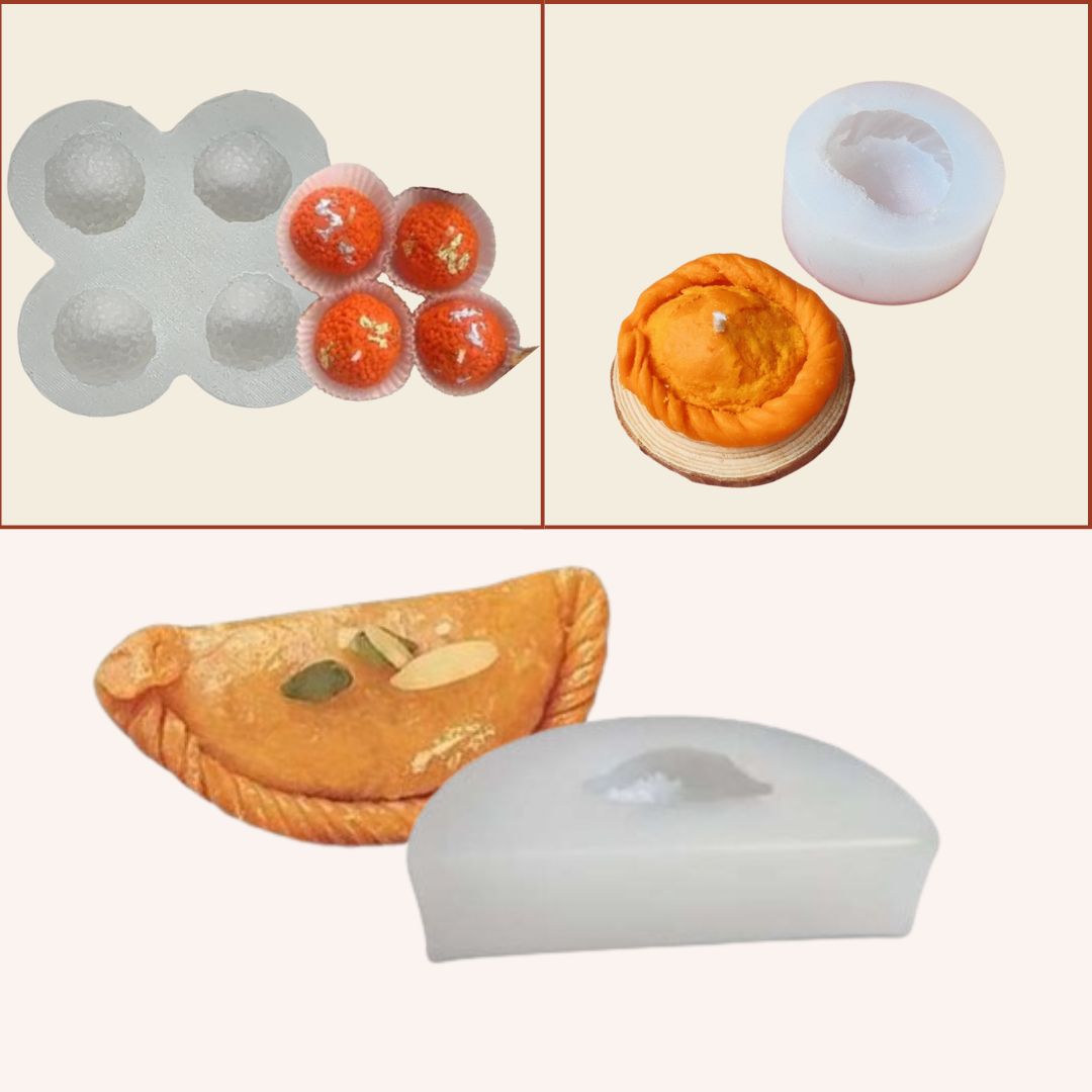 4 Cavity Motichur Laddu , Gujiya Mold